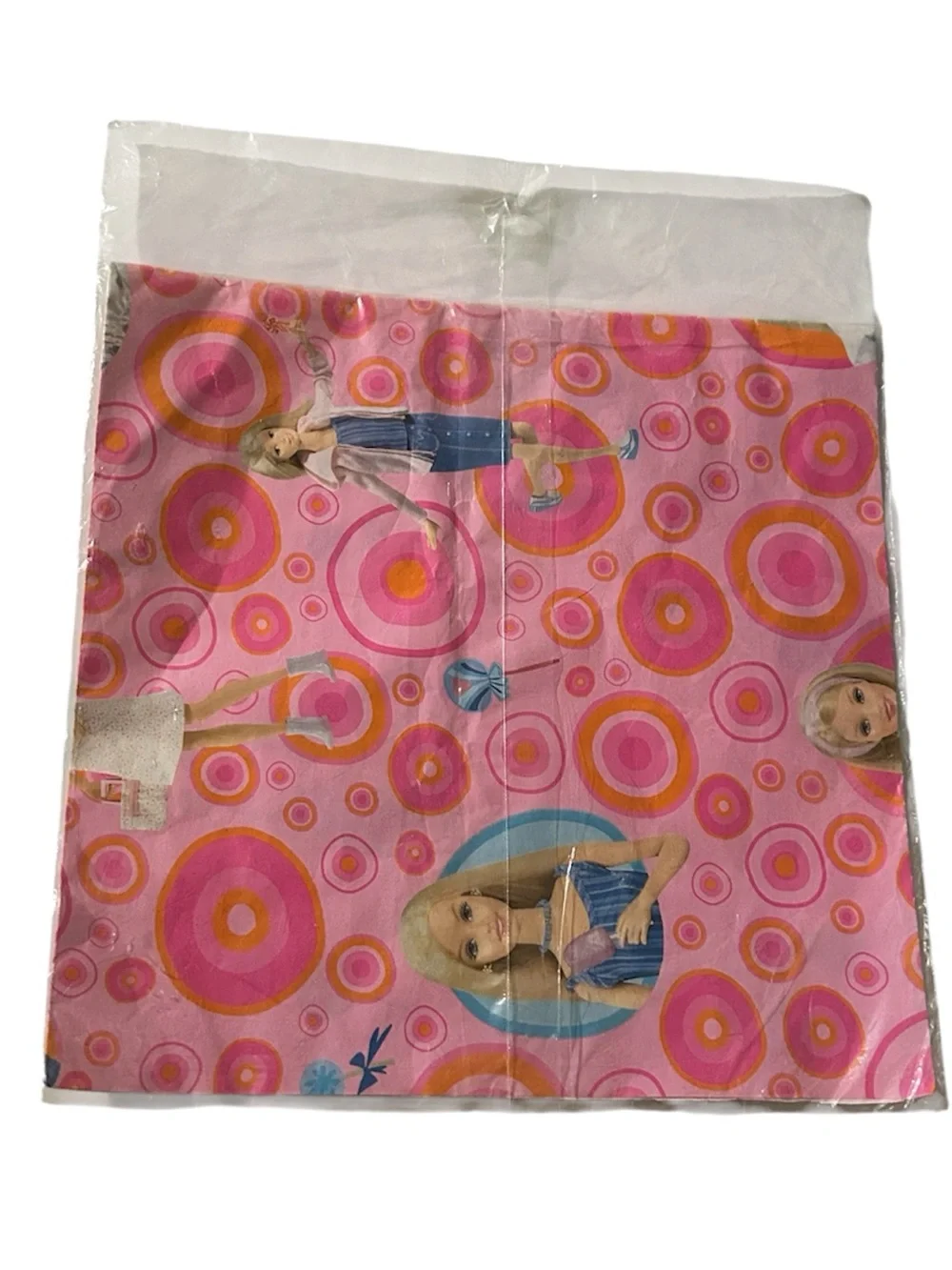 new vintage y2k barbie hallmark mattel 2002 gift wrap sheets rare discontinued